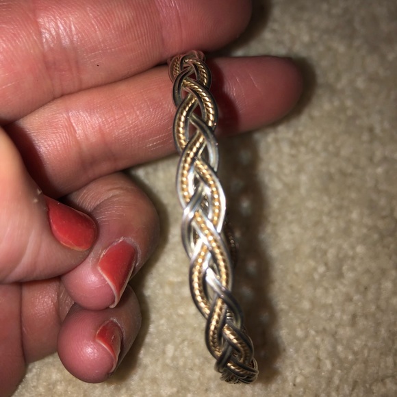 Bracelet, beautiful gold and silver - Picture 2 of 11
